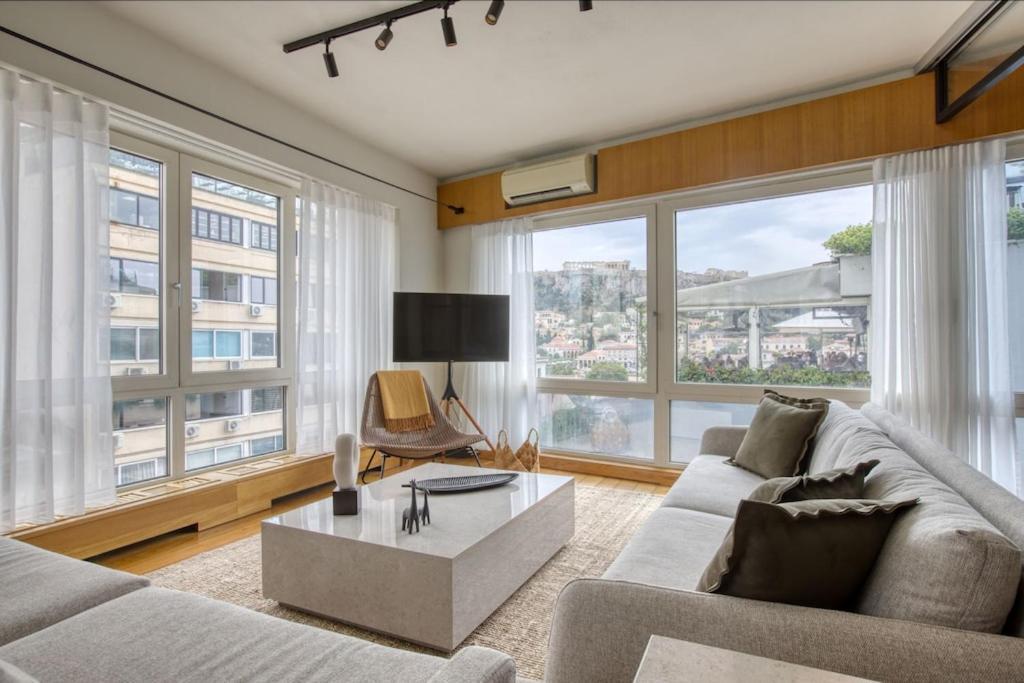 Apartamento Sunny Luxury Loft,Stunning Acropolis View, Jacuzzi Atenas Exterior foto