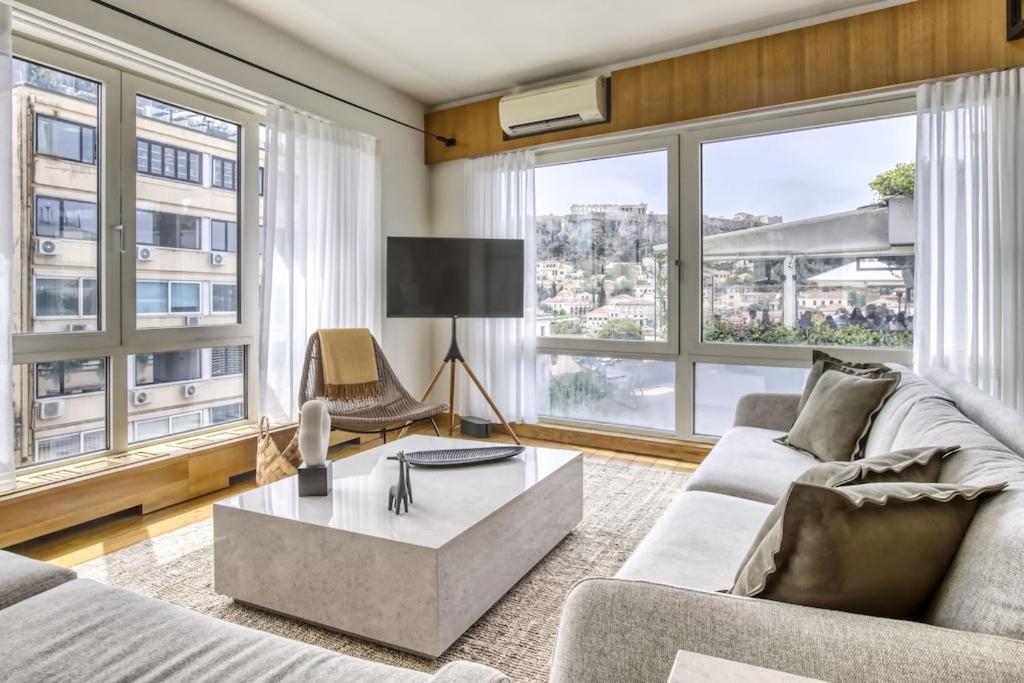 Apartamento Sunny Luxury Loft,Stunning Acropolis View, Jacuzzi Atenas Exterior foto